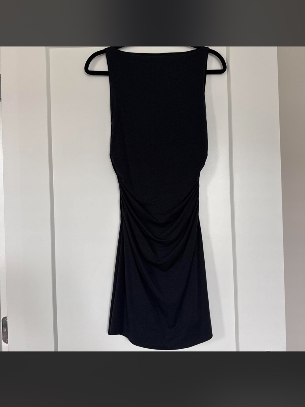 Abercrombie & Fitch Black Sleeveless Ruched Women’s Dress